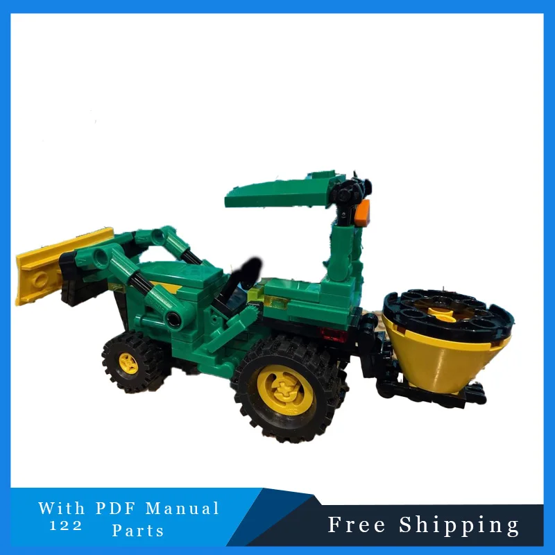 

122 шт. MOC строительные блоки зеленый мини-трактор техническая модель творческое образование DIY сборка игрушки набор для детей рождественские подарки