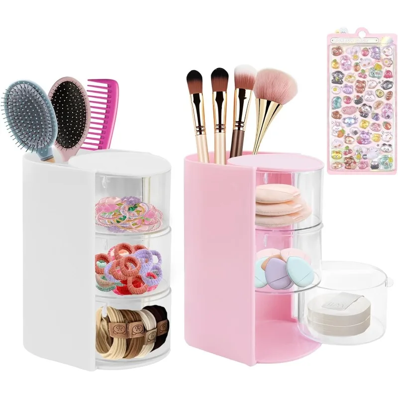 1pc/Beauty Puff Storage Box, Makeup Sponge, Cotton Pad, Cushion Compact Powder Box, Eyebrow Pencil and Brush Storage Box