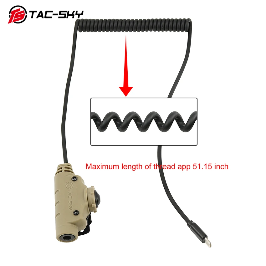 

Тактический адаптер PTT COMTAC SORDIN AMP V2 U94 с разъемом Type-C, совместимый с телефонами Apple 17 и Xiaomi