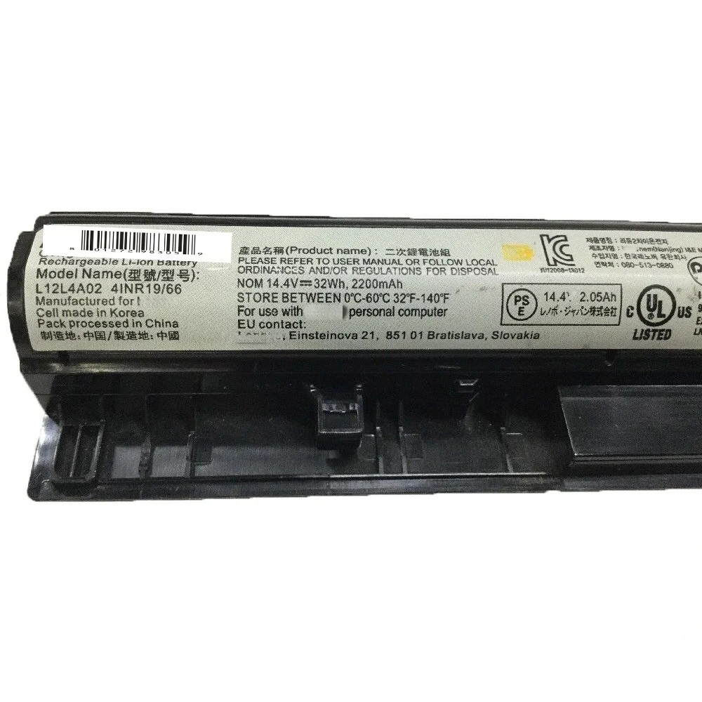 L12L4A02 Laptop Battery for Lenovo IdeaPad G400S G405S G510S G500S Z710 L12L4E01 14.4V 32Wh