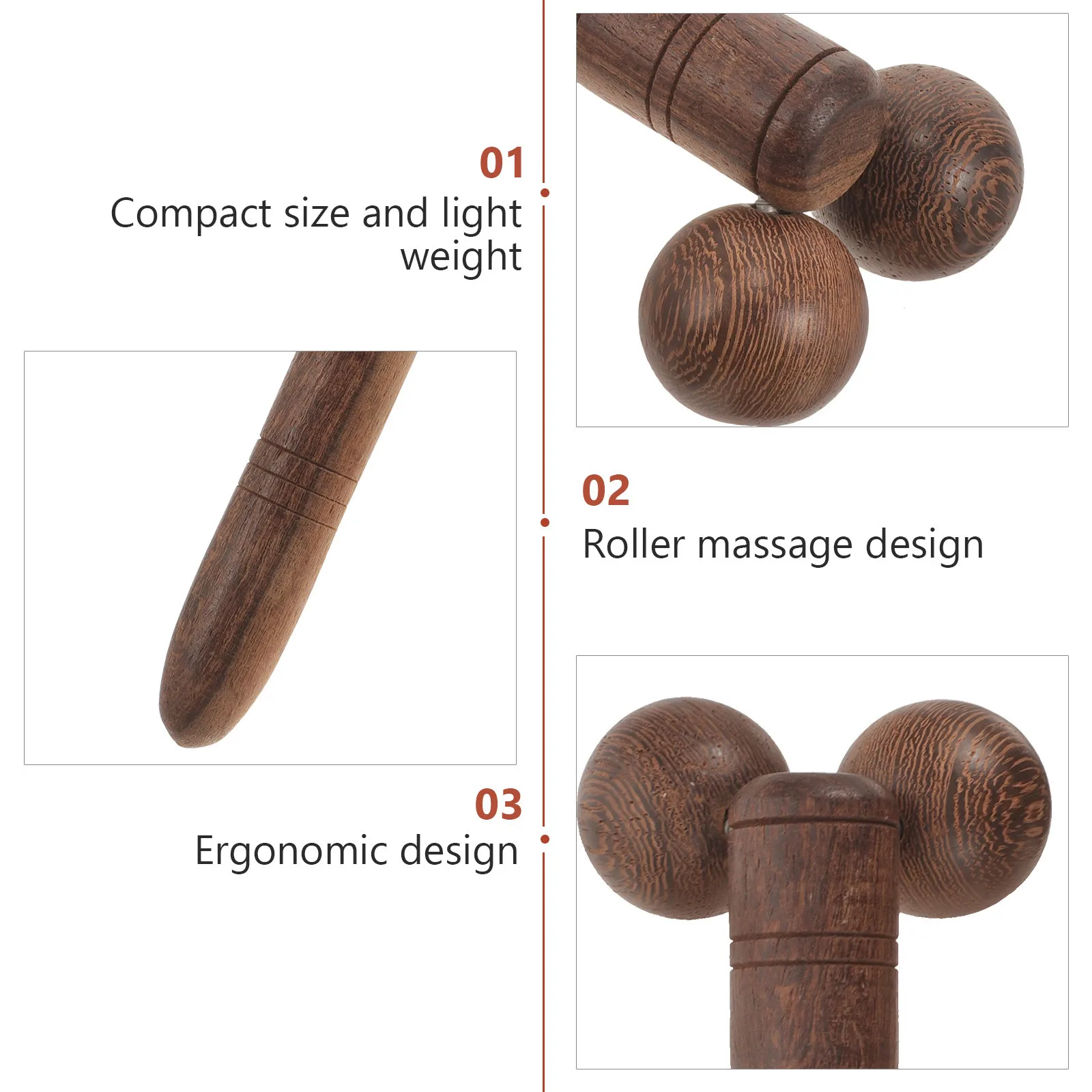 เครื่องนวดหน้าไม้รูปปีกไก่ เครื่องนวดแบบมือถือ ลูกกลิ้งนวดหน้าแบบพกพา อุปกรณ์นวดหน้าเพื่อการดูแลผิว ลูกกลิ้งเพื่อผ่อนคลายผิว