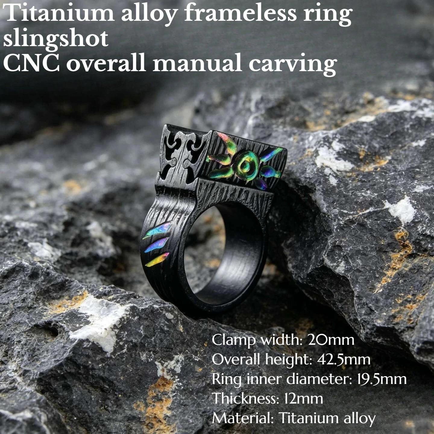 1PC Titanium Alloy Outdoor Portable Rapid Fire Pocket Slingshot Flat Rubber Band Outdoor Tool Parts