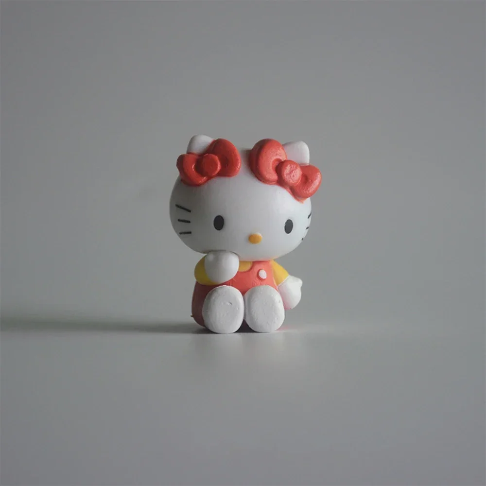 Sanrio Bow Series Kuromi Cinnamoroll Melody Pachacco Cute Doll Decorative Ornament Anime Figure Cartoon Model Toys Girls Gifts