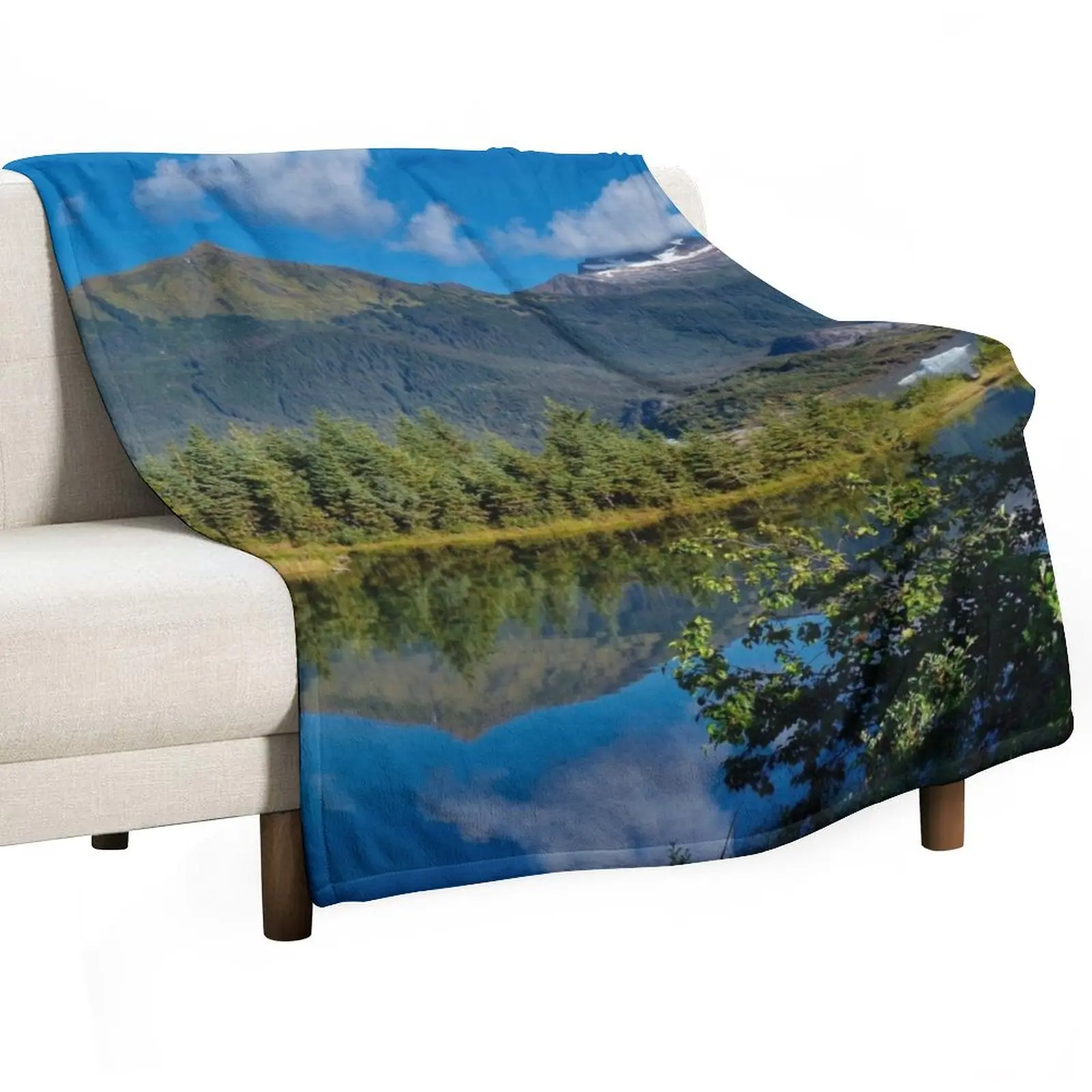 

Alaska - Mendenhall Glacier Throw Blanket Decorative Beds Thermals For Travel Decorative Throw Blankets