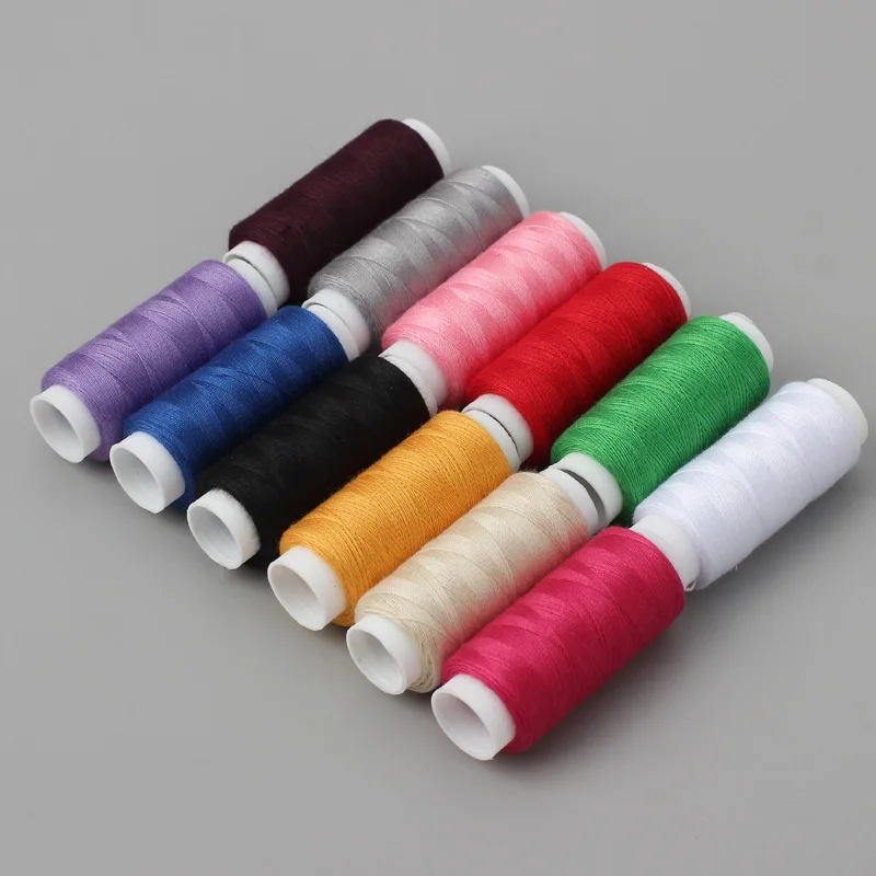 12 Color Polyester Sewing Thread Set for Home Sewing and Hand Stitching Colorful Sewing Thread Combination Sewing Accessories