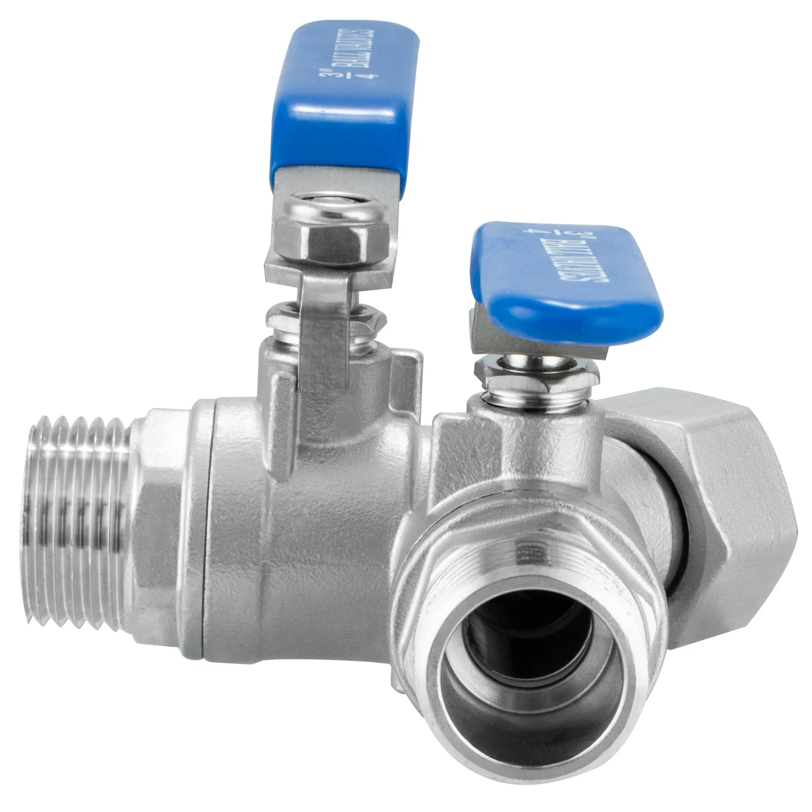 Brass Stainless Steel American Made Y Style Three-way 3/4GHT Garden Thread Union Ball Valve Faucet