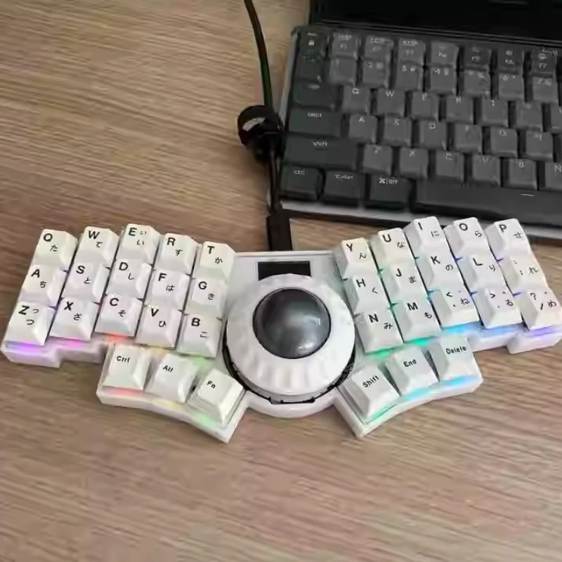 C35 Ball Keyboard Trackball Wired Keyboard Custom Key Mapping Automatic Mouse Layer Hot Swap Supports Vial Mechanical Keyboads