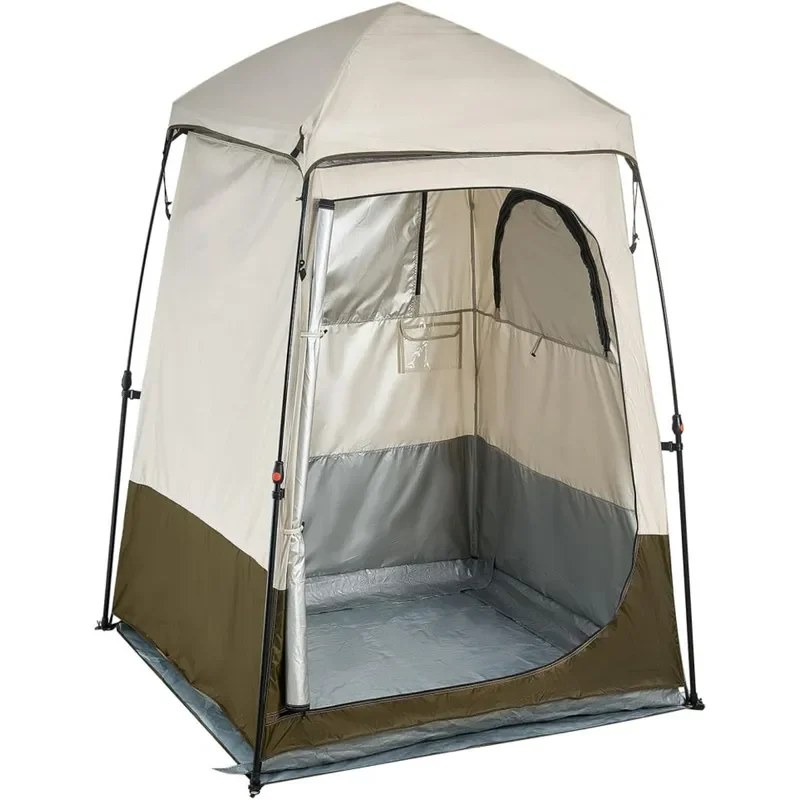 Privacy-Focused Camping Shower Tent with Quick-Fold Frame and Rain-Shedding Cover for Beach Trips Foldable Privacy Changing