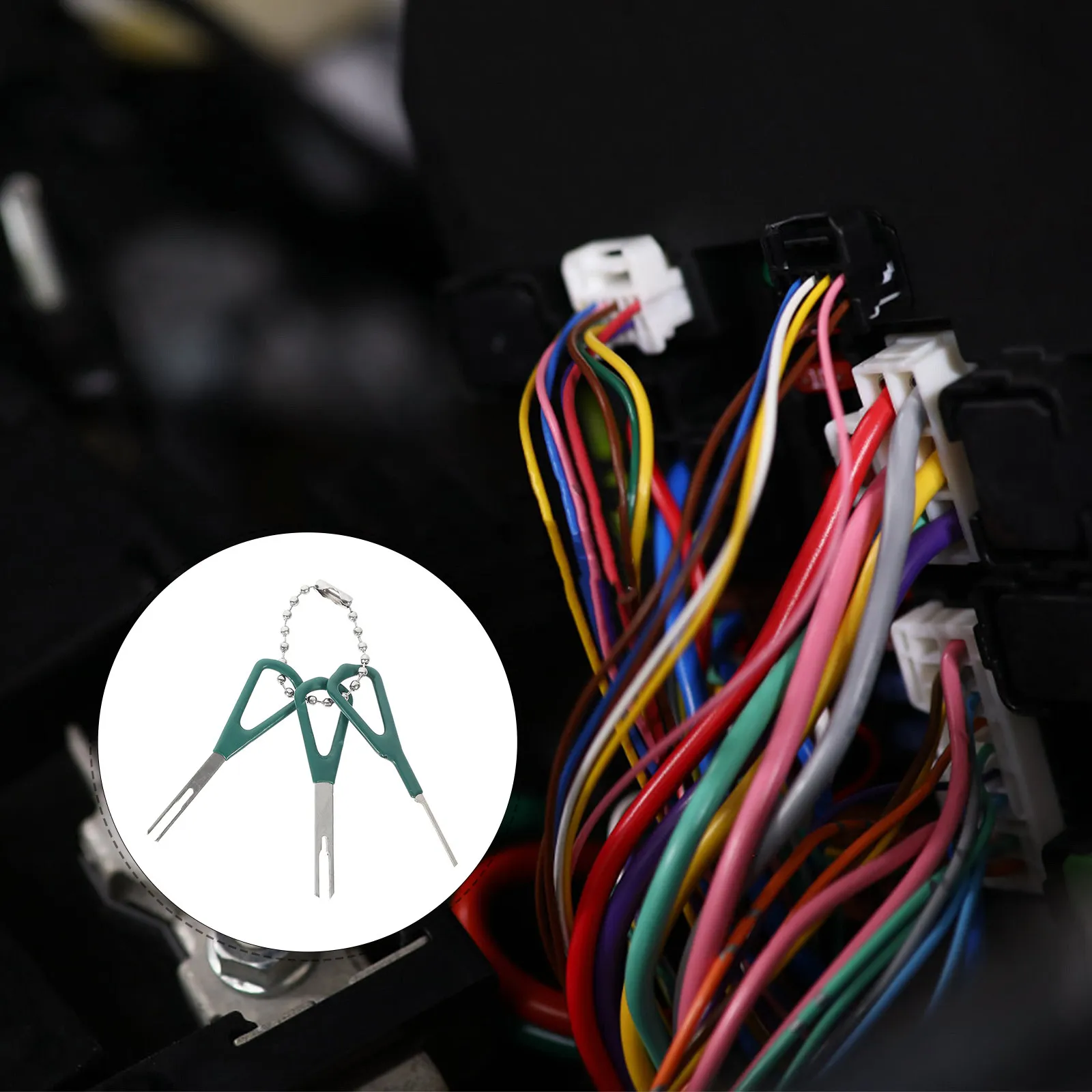 3Pcs Terminal Removal Tool Kit Automotive Wire Harness Connector Pin Extractor Electrical Terminal Ejector Set Sturdy Steel