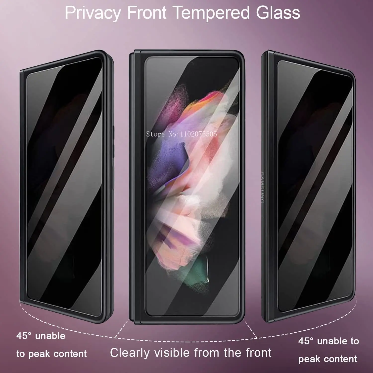 2 Pcs Anti Spy Privacy Tempered Glass For Samsung Galaxy Z Fold 5 Z Fold 2 3 Z Fold 4 Screen Protector Glass Film