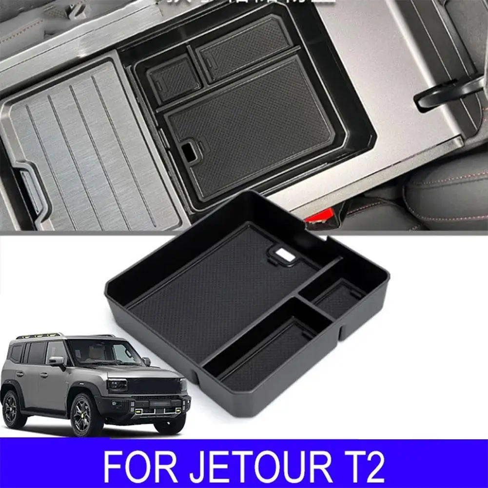 For Jetour T2 Traveler 2023 2024 Car Central Armrest Plastics Stowing Center Console Tidying Storage Car Accessories Box Co A0B6