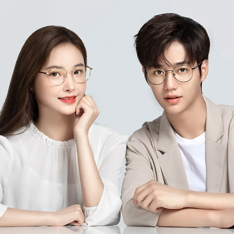 نظارة شاومي Mijia مضادة للأشعة الزرقاء مادة التيتانيوم معدل حجب الضوء الأزرق عدسة النايلون 80% معابد التيتانيوم 15.5g نظارات Mijia