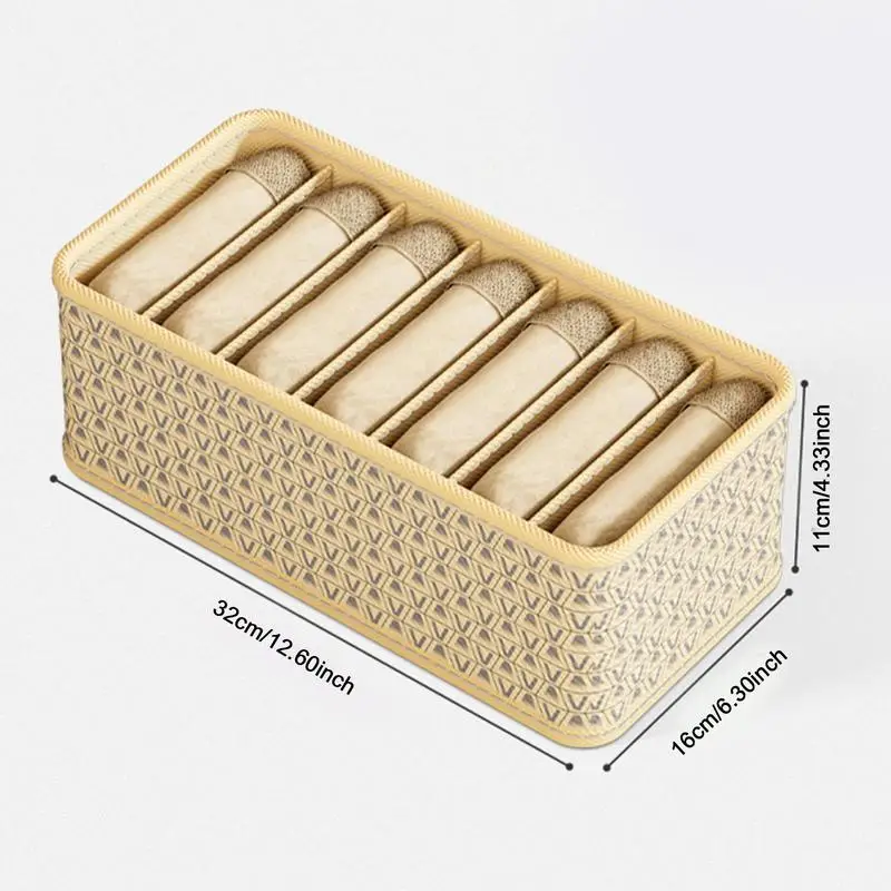 الملابس الداخلية المنظم الجوارب تخزين مقسم صندوق قابلة لإعادة الاستخدام المحمولة جورب صندوق مع مقصورات تخزين الملابس الداخلية ل خزانة خزانة
