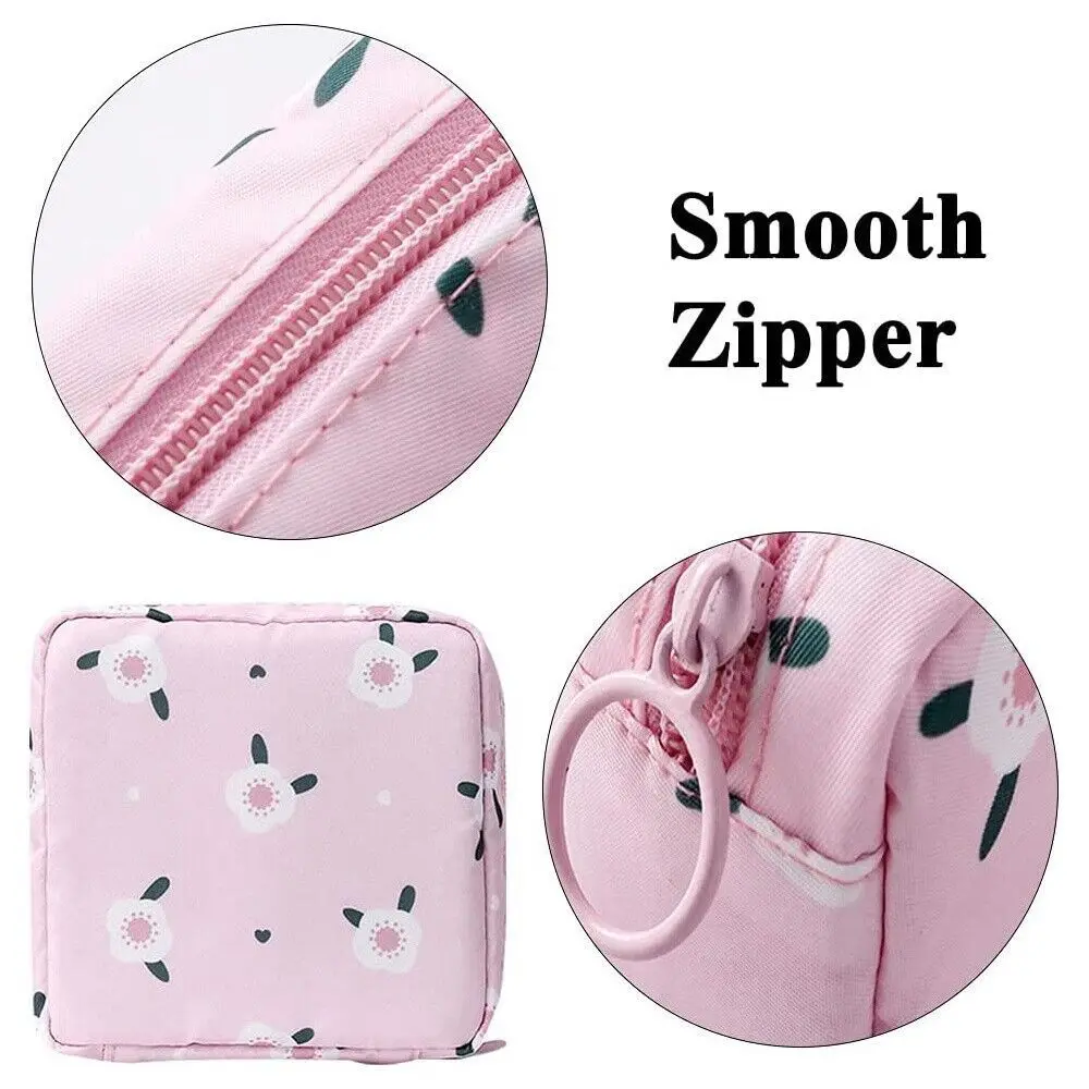 Girl Cosmetics Headphone Case Makeup Organizer Coin Clip Sanitary Mat Bag Sanitary Bag Tamper-Proof Storage Bag Change Purse