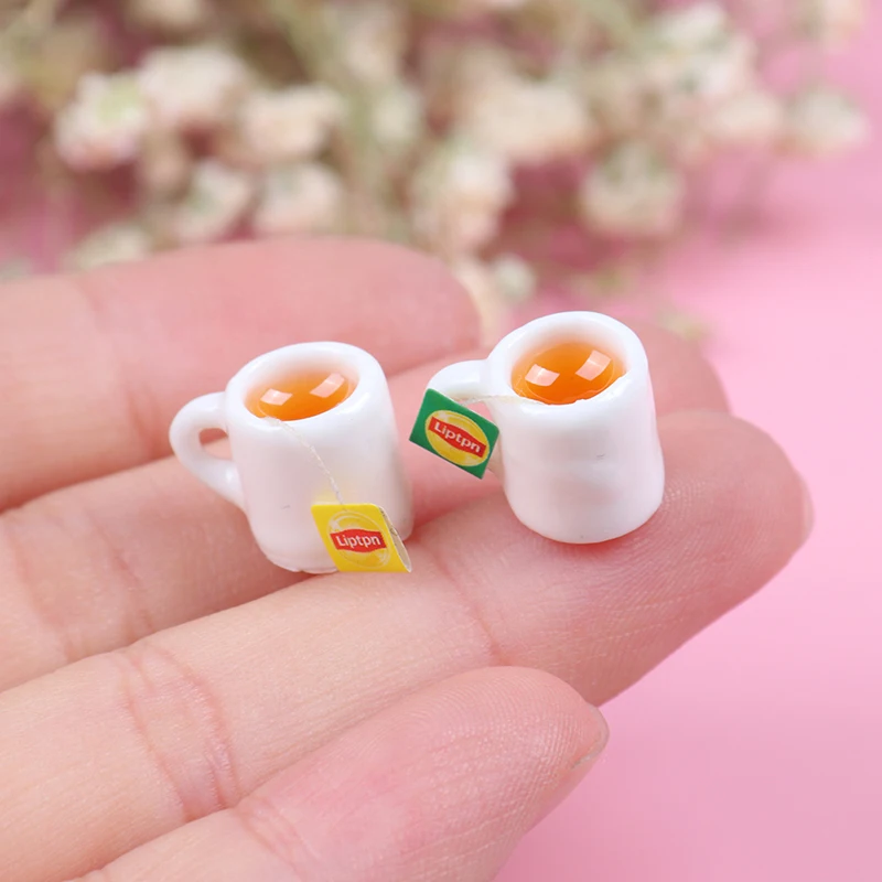 1Pc 1:12 Mini Xícara de Chá de Resina para Casa de Bonecas, Acessórios Miniatura para Casa de Bonecas, Xícaras de Brinquedo