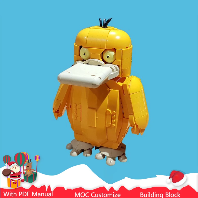 

820 шт. известные персонажи, эльф, модель утки с длинным счетом, MOC, индивидуальный строительный блок, креативная сборка, кирпичи, игрушки, детский рождественский подарок