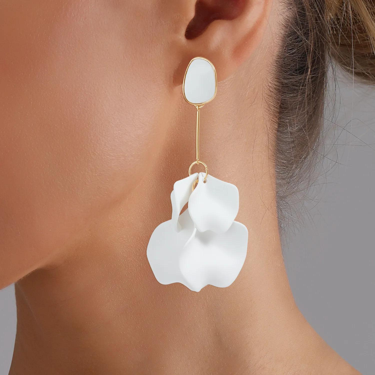 Accessories: Small, Fresh, Rural, Sweet, Wind, Petals, Flowers, Earrings, Versatile Design, Exquisite Earrings for Women