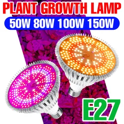 E27/E26 150W LED Grow Light Bulb Full Spectrum Plant Lamp Indoor Hydroponic Flower Seedling Vegetable Cultivation Growing Lights