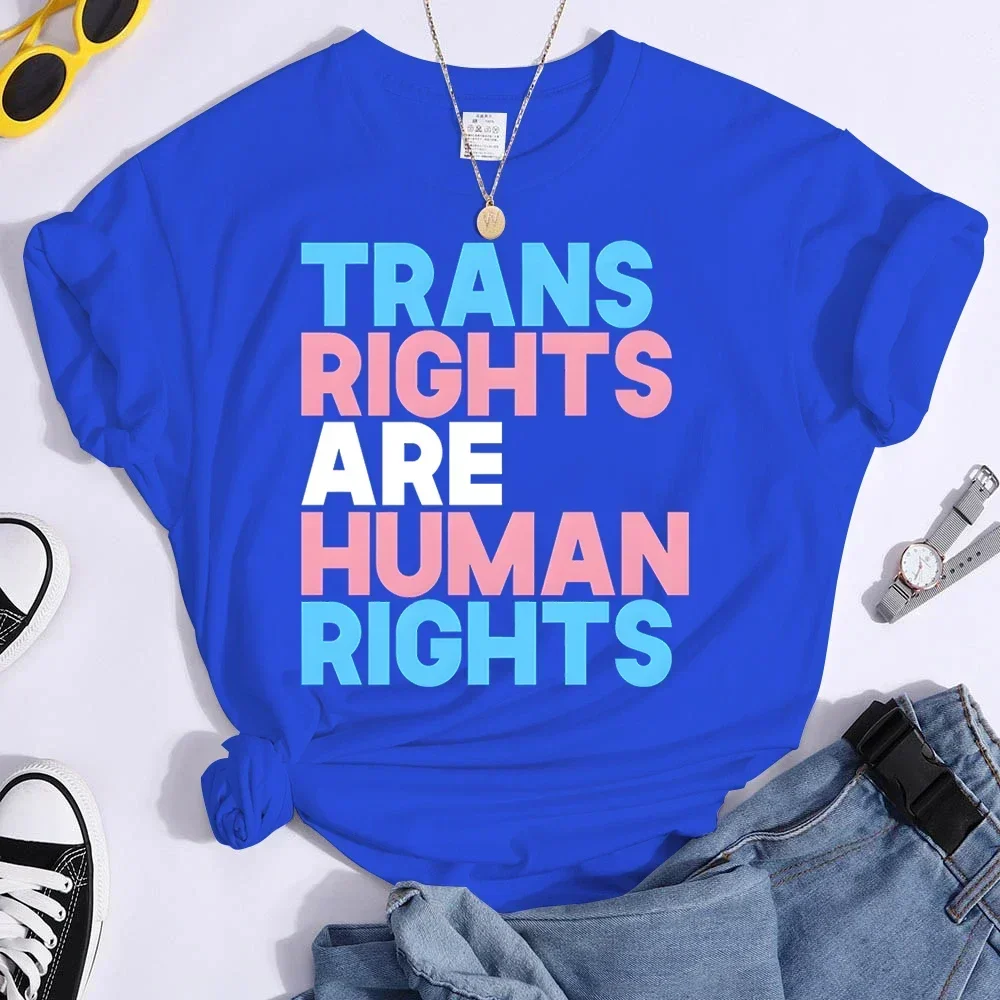 Trans Rights Are Human Rights T Shirt Pride Parade Personality Tops Tee Gay Transgender Shirts Pride Month Gift Streetwear