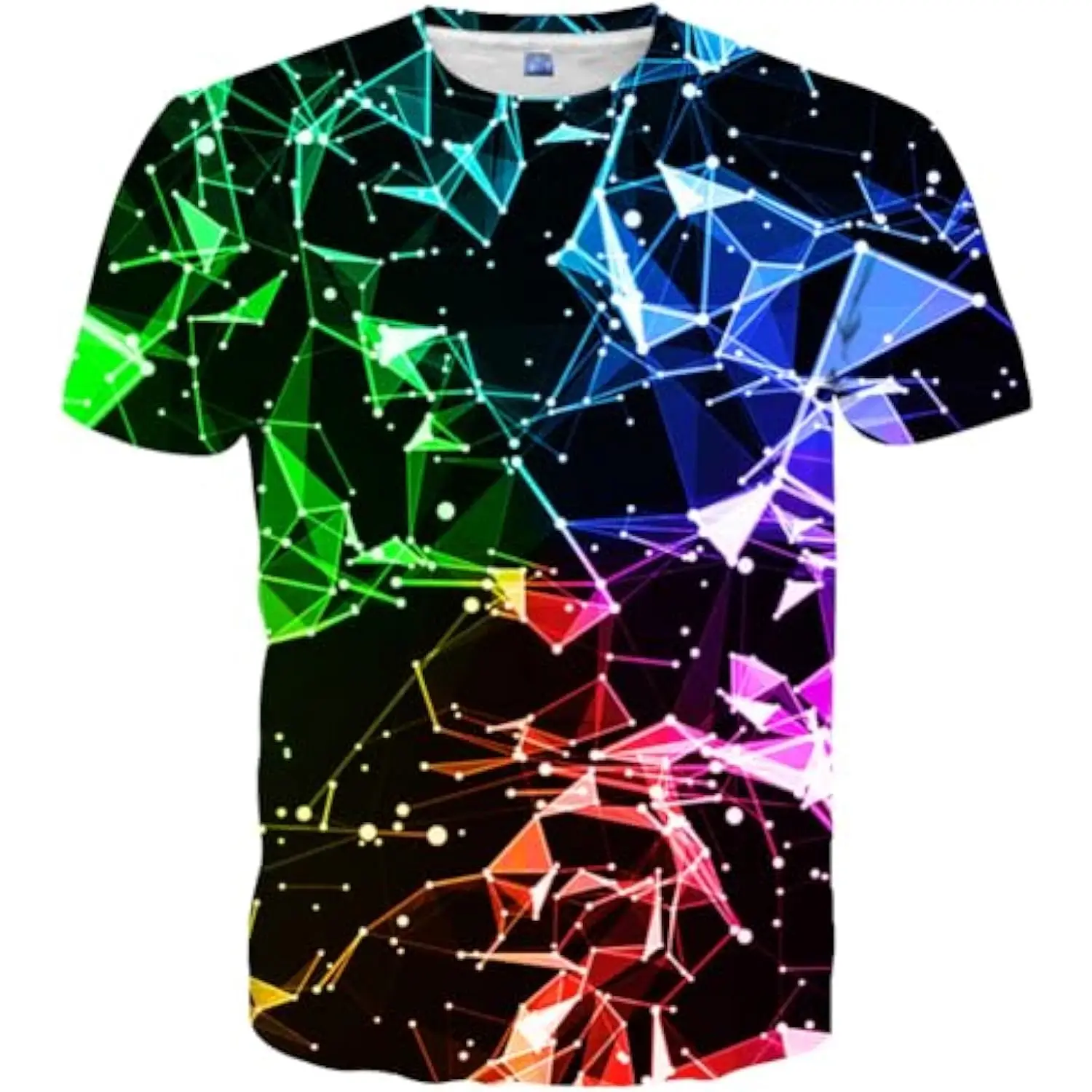 

Hgvoetty Neutral 3D Printed Shirt Color Space Pattern T-shirt for Teenagers