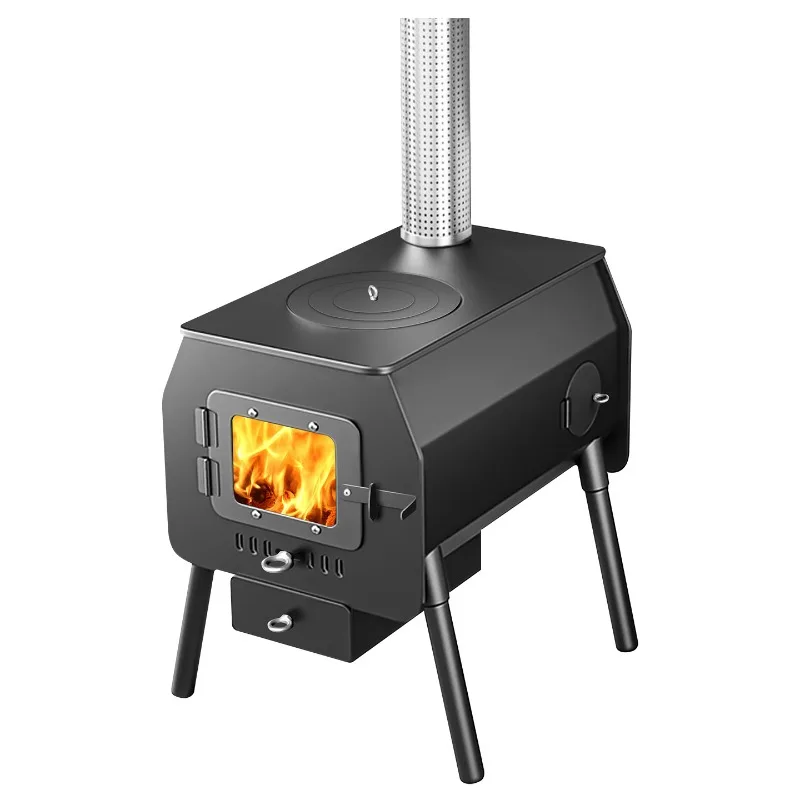 Household Heating Stove – Dual Fuel Smokeless Design for Indoor Winter Use