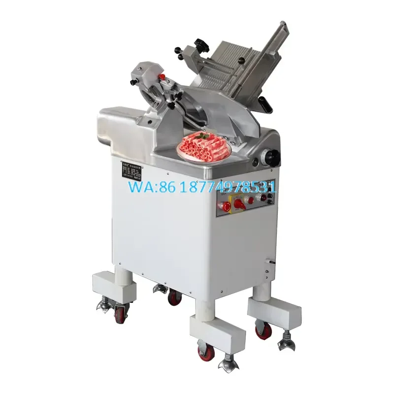 Wmwmnu for Lelocle Industrial Frozen Meat Slicer 12 Inch Automatic Vertical Cold Meat Cutting 320mm