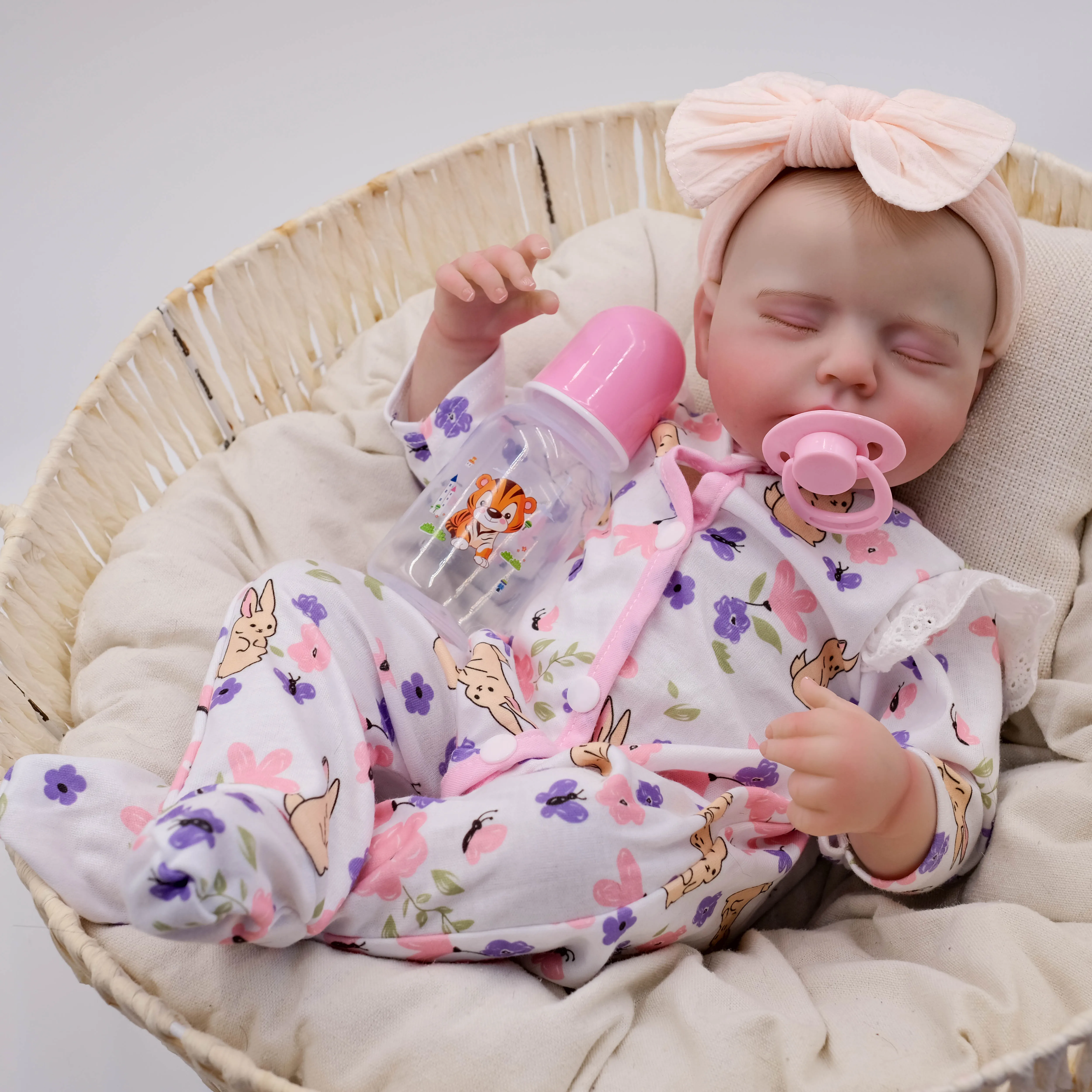 

19inch Reborn Baby doll - realistic baby with Soft Cloth body, Multiple Layers Painting Collectible Lifelike Art Doll