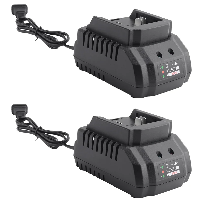 

B28C-2X Lithium Battery Charger For 18V 21V Battery For Cordless Drill Angle Grinder Electric Blower Power US Plug