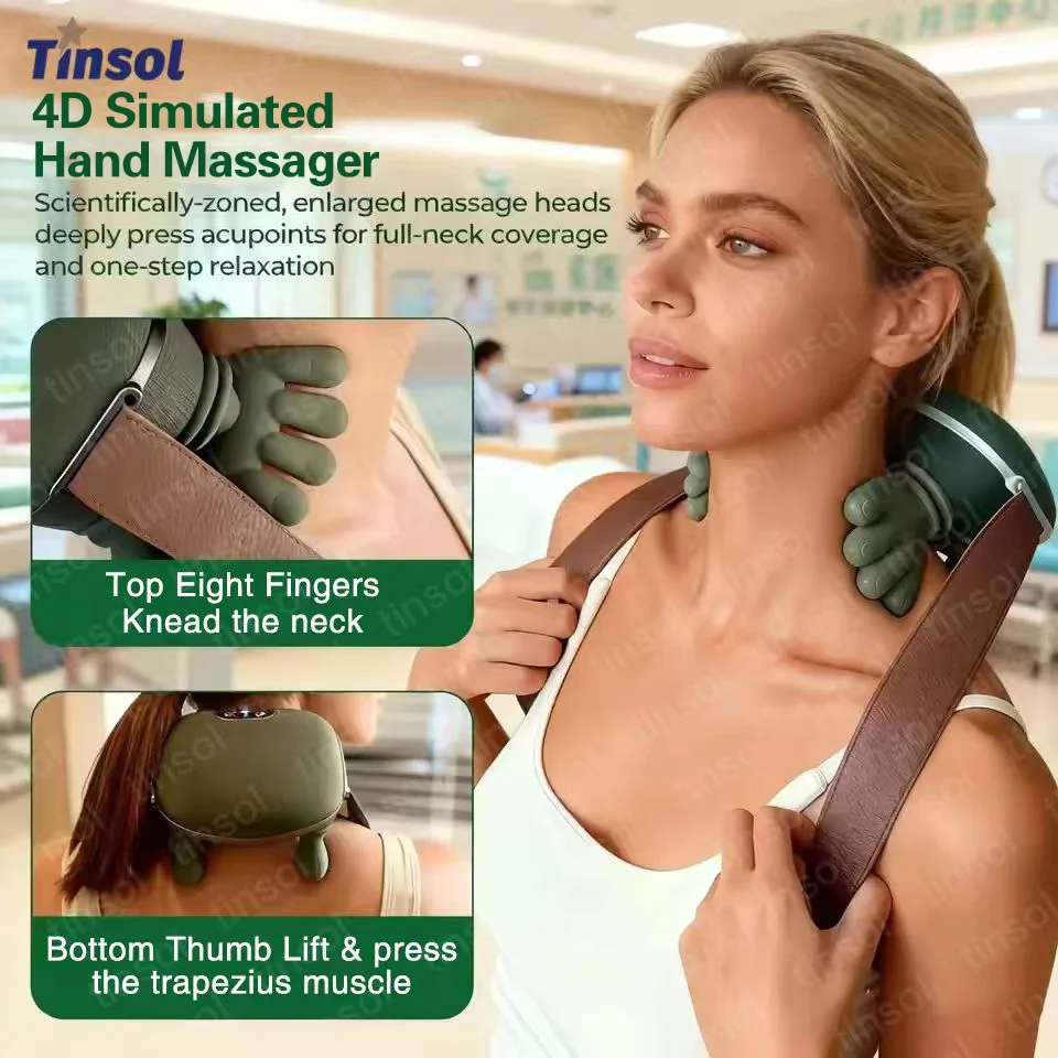 

New Electric Neck And Shoulder Muscle Massager Wireless Shoulder And Back Kneading Massage Shawl Neck masajeador Relax Pain Reli