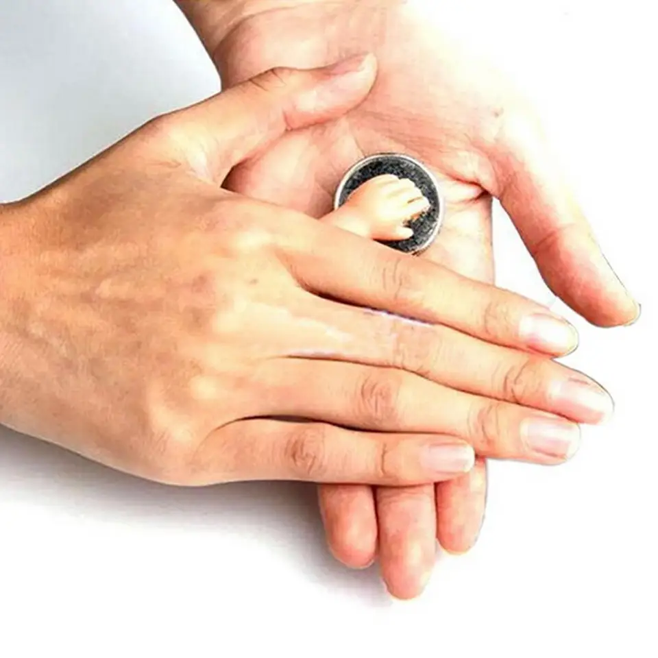 ZQION Juego de 2 piezas de truco mágico de la mano pequeña, accesorios mágicos, broma, broma, monedas mágicas, desaparecen trucos ZQION Juego de 2 piezas de truco mágico de la mano pequeña, accesorios mágicos, broma, broma, monedas mágicas, desaparecen trucos