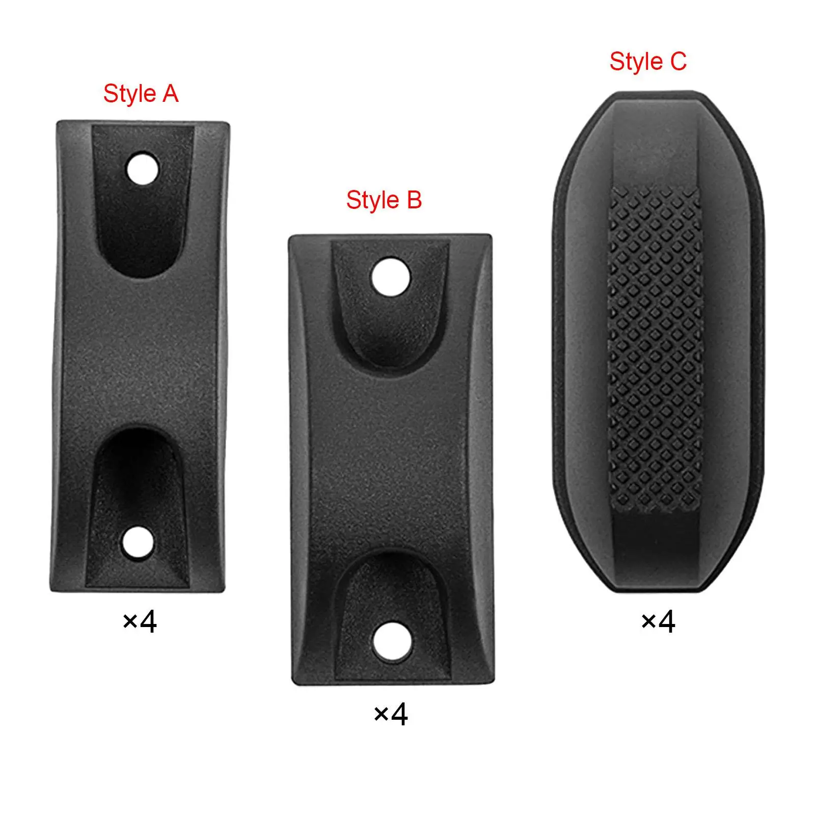 2 Pairs Suitcase Foot Wear Resistant Repair Parts Luggage Bracket Side Feet Black Suitcase Side Feet for Trolley Bag Travel Bags