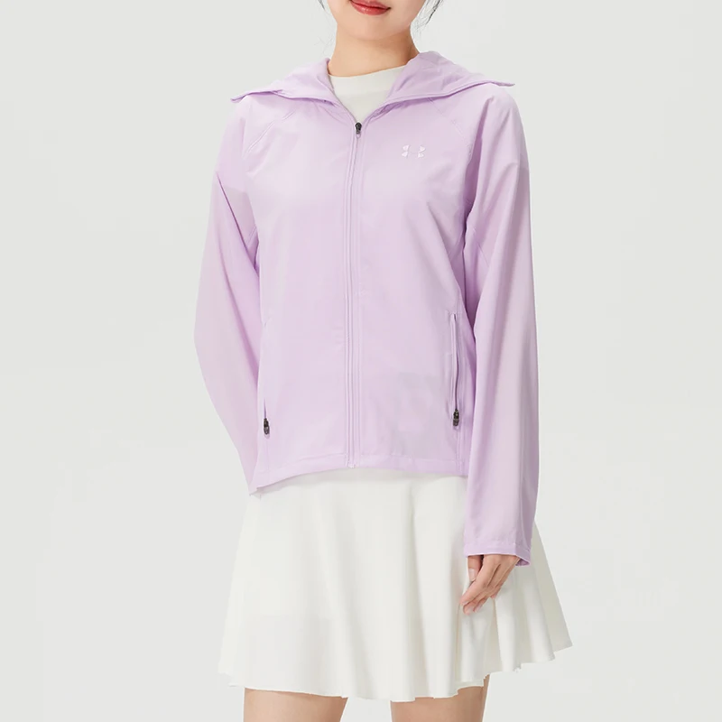 Under Armour Ropa deportiva para mujer, chaqueta con capucha para entrenamiento físico, correr y hacer ejercicio, Top 6007543-543