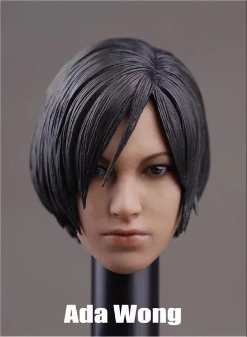 1/6 Ada Wong Girl Head Sculpture Anime Doll Model Fit 12