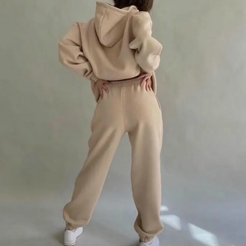 Phụ Nữ Có Mũ Áo Và Tay Và Quần Trang Phục Casual Nữ Quần Jogger Thể Thao Phù Hợp Mới Thu Mùa Xuân Phù Hợp Với Áo Chắc Chắn Rời Quần Áo