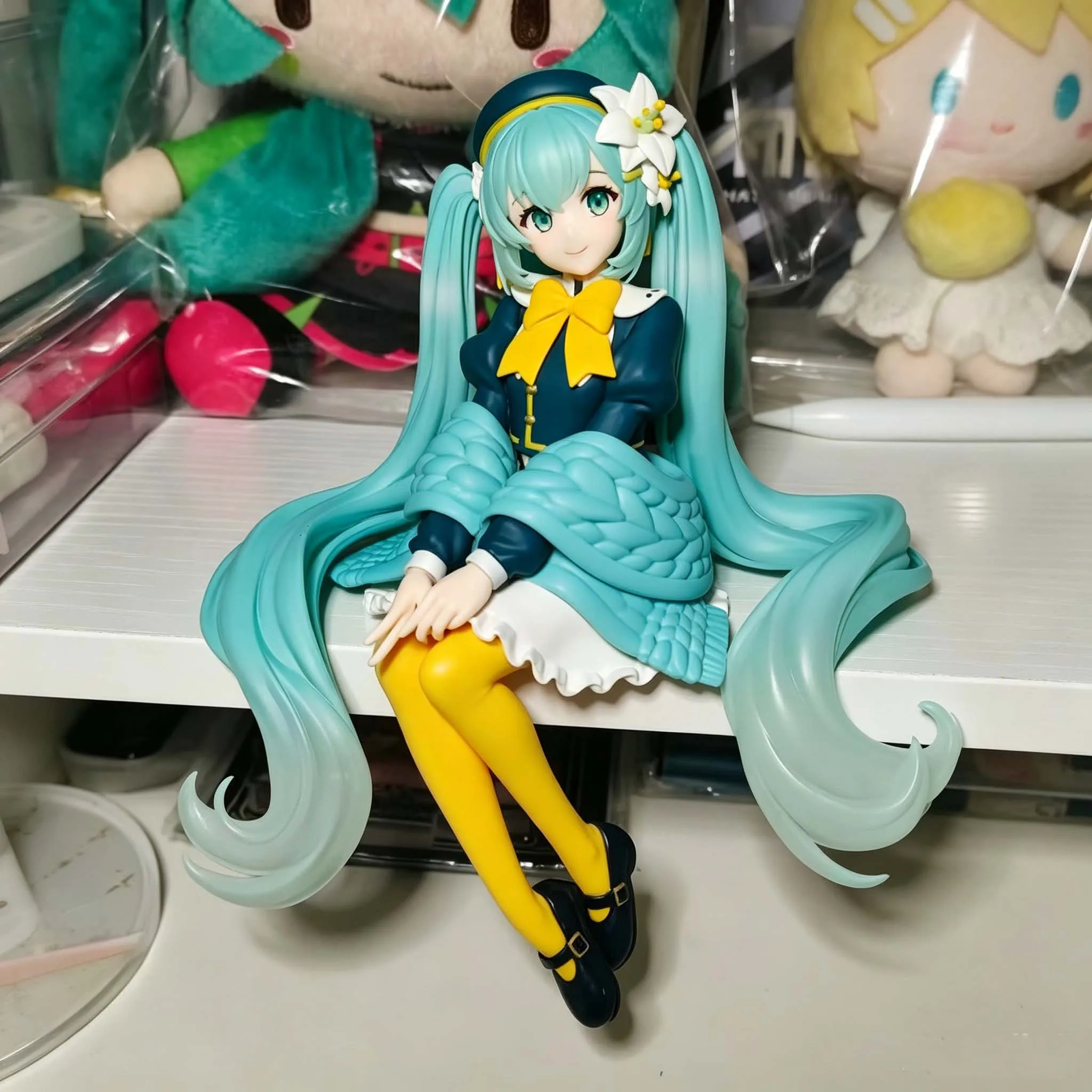 Hatsune Miku Blumenfee Lily Noodle Stopper Japan Anime Figur PVC Sammlermodell Spielzeug Desktop-Ornamente Mädchen Geburtstagsgeschenk