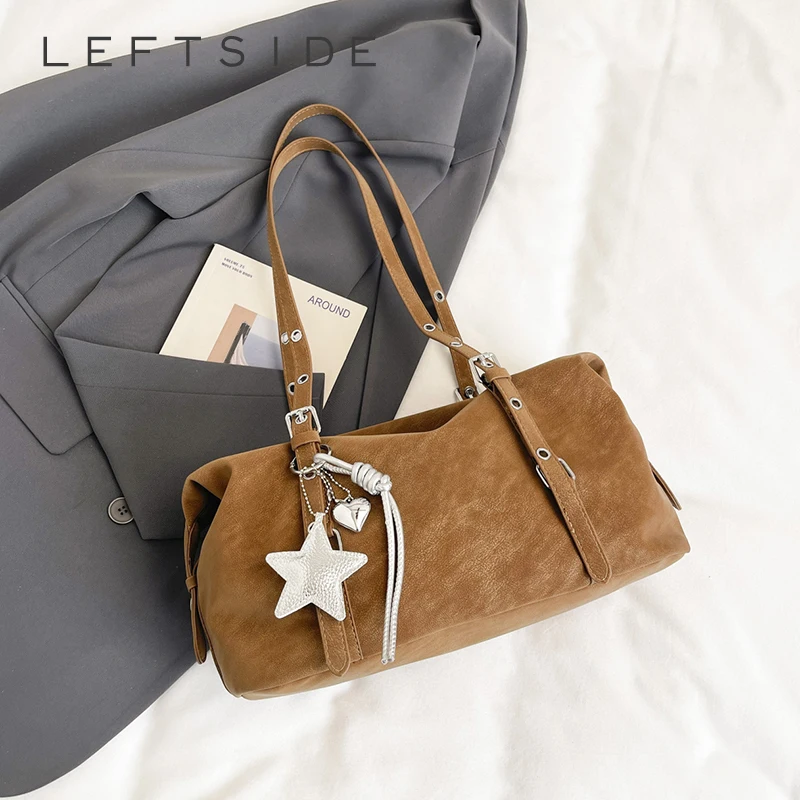 

Женские замшевые сумки и клатчи в стиле ретро: модные, эстетичные, повседневные, уличные сумки через плечо, новинка 2026 года, трендовые сумки-багеты