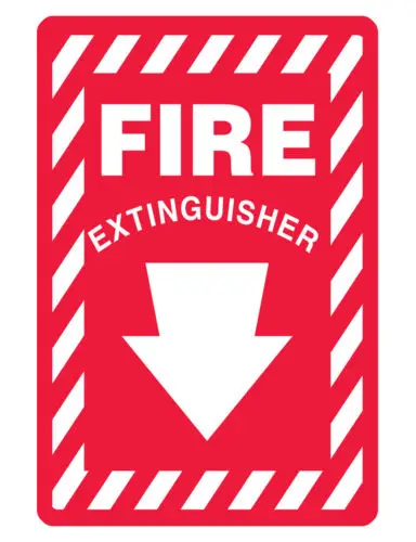 Señal de extintor de incendios, señal de negocios de aluminio duradero, a prueba de clima, sin óxido, #316