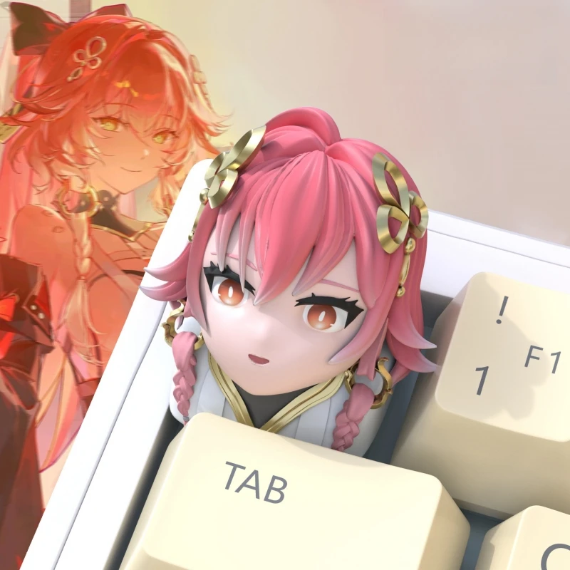 Wuthering Waves Keycaps Kawaii Changli Character Keycaps Game Peripherals Customized Mechanical Keyboard Keycaps Birthday Gift