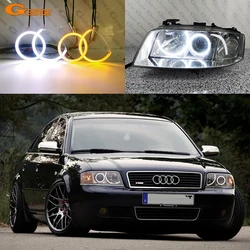 For Audi A6 C5 4B S6 RS6 Ultra Bright Day Light Turn Signal SMD LED Angel Eyes Halo Rings Kit Car Accessories