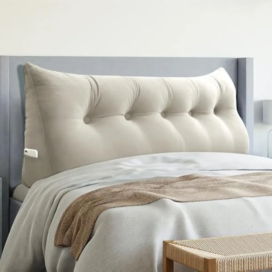 

Headboard Pillow Queen Triangular Wedge Pillow Headboard Wedge Headboard Pillow for Bed Sofa Daybed Pillows for Sitting up Read