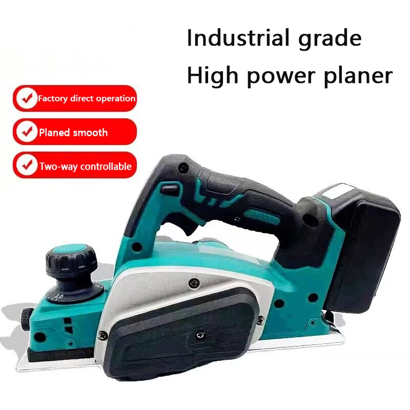 For Makita 18V Battery Wood Cutting Tool Cordless Electric Planer With Wrench Handheld Rechargeable Electric Planer