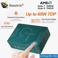 Beelink GTR7 Pro Gaming Mini PC Ryzen 9 7940HS Up to 65W TDP Support Overclocked and GTR7 R7 7840HS Desktop Mini Computer