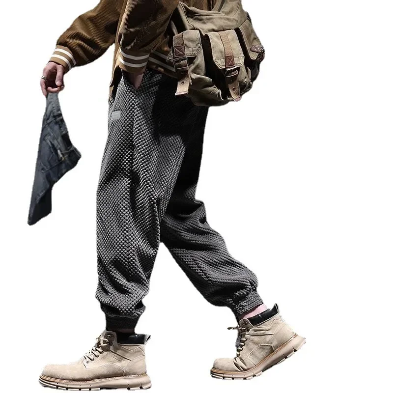 Autumn Winter Corduroy Pants for Men Oversize Harem Sports Leggings Casual High Street Kpop Pants Unisex Punk Trousers