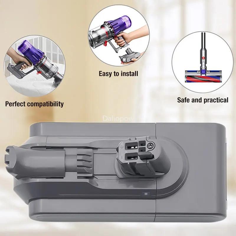 25.2v Dyson Replacement Click-in Battery 6.0Ah for V11 Cordless Stick V11 Outsize V11 Animal Torque Drive Part No 970425-01