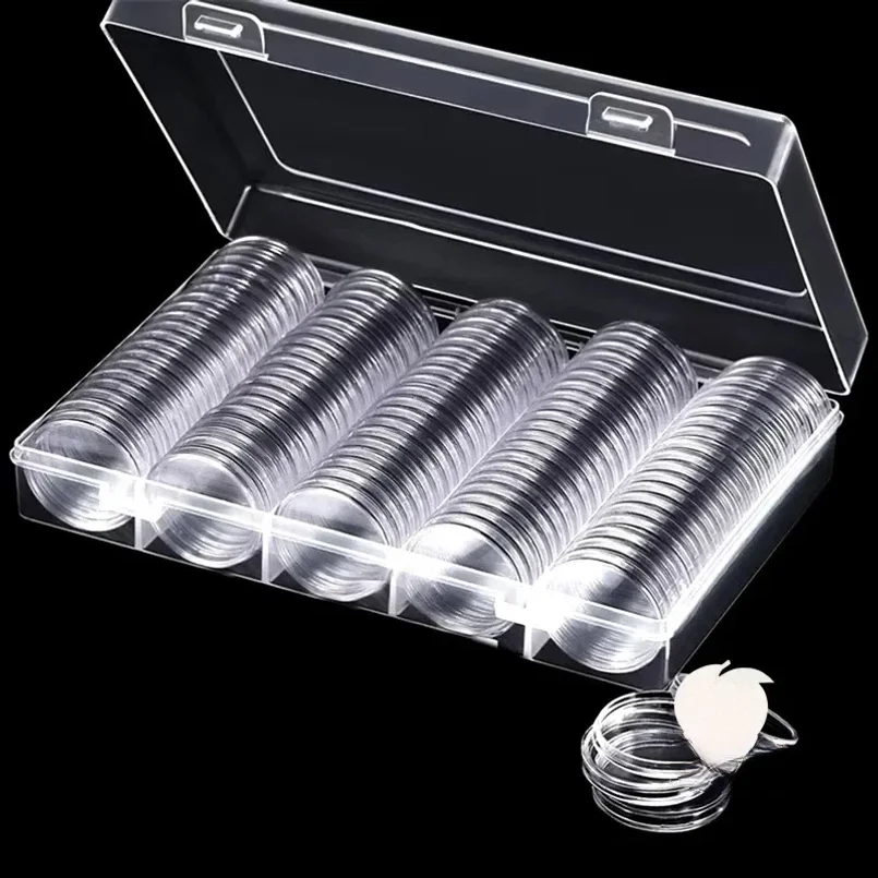 

30Mm Transparent Coin Cases Coins Storage Capsules Protection Box Container Holder Coin Collect Box Case Collect