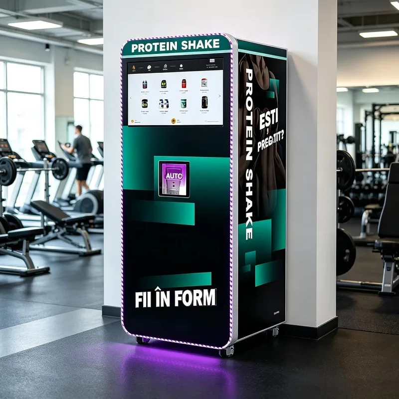 Custom Protein Shake Vending Machine, Automated Cold/Hot Protein Powder Drink Machine for Gym Universities Office, Customizable