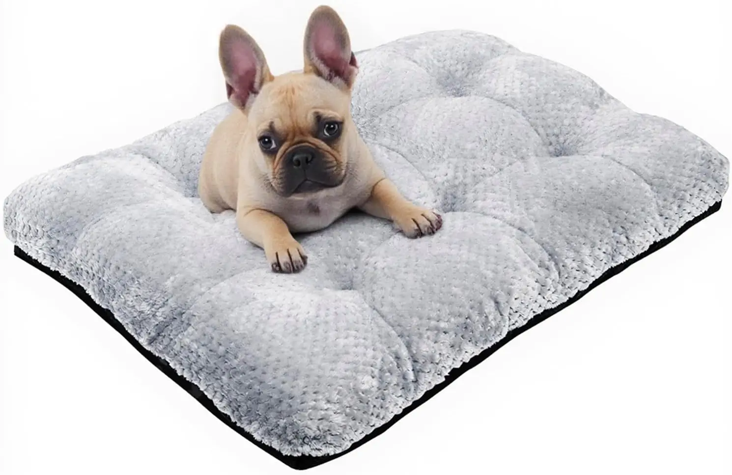 

Моющаяся кровать для собак 25,59x19,68 дюймов, мягкий противоскользящий коврик для ящика для домашних животных для маленьких и больших собак, серый