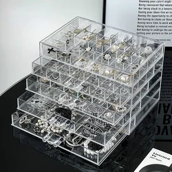 31/72/79/120 Grids Ohrring Ohrhörer Lagerung Boxen Acryl Schmuck Organizer Stapelbare Nail art Diamant Display Stand Schublade