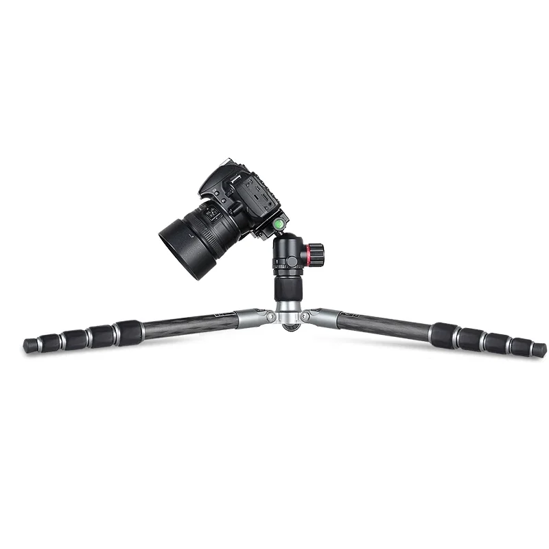 KINGJOY professional Camera Tripod Foldable carbon fiber Tripod stand Monopod with 360 Ball Head