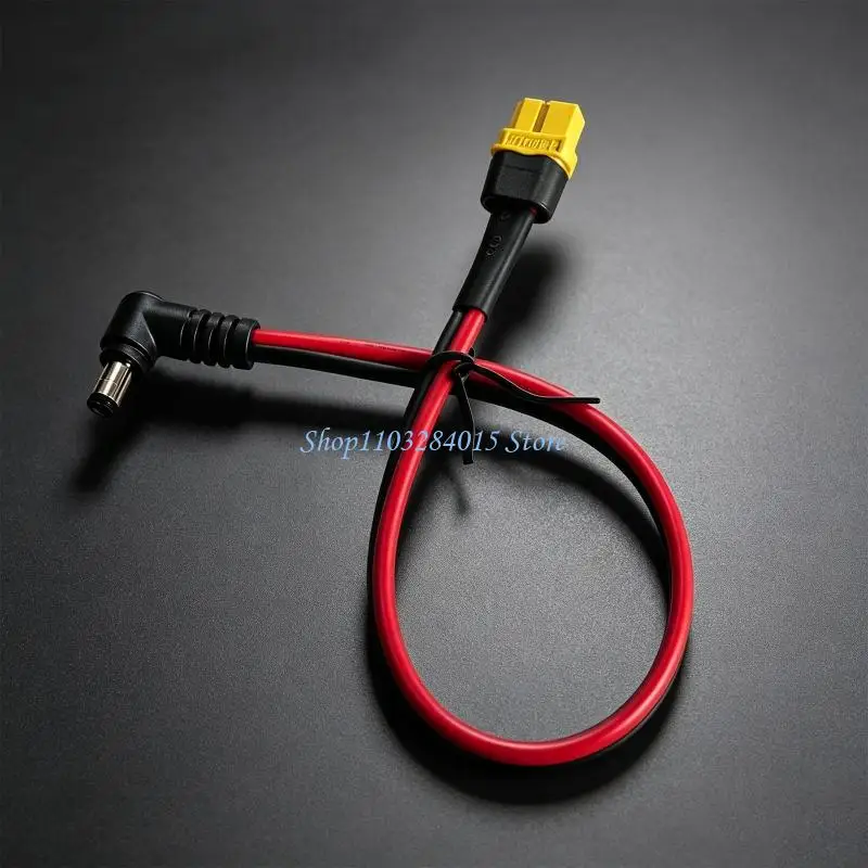 R6FF Travel Routing XT60H to DC5521 Cable, Male Plug, 30 14AWG Power Cord for Portable Power Connection Tasks